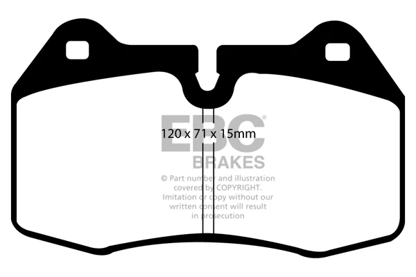EBC 350Z/DC5 Yellowstuff Front Brake Pads for Brembo Calipers DP41644R - Image 3