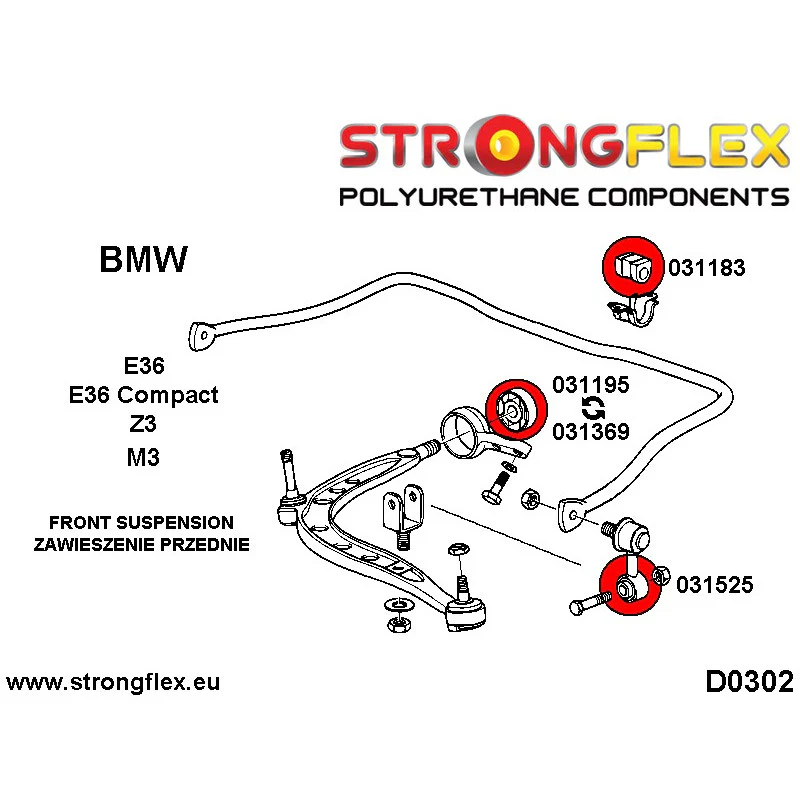 FRONT LOWER ARM BUSH PAIR E30/E36/Z1/Z3 - Image 4
