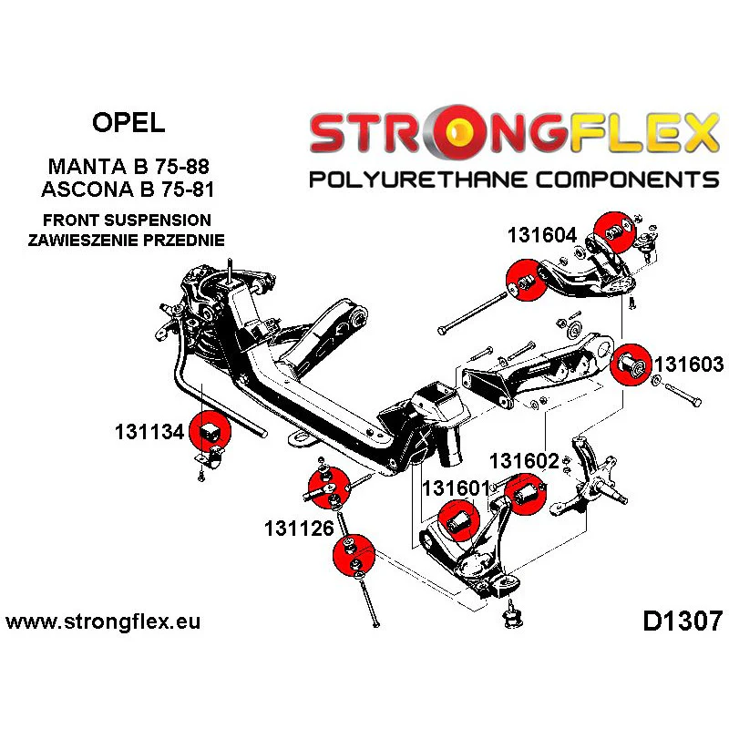 FULL SUSPENSION BUSH KIT ROAD ASCONA B / MANTA B - Image 3