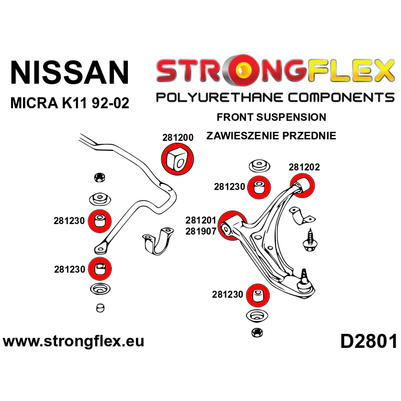 FULL SUSPENSION BUSH KIT MICRA K11 - Image 2