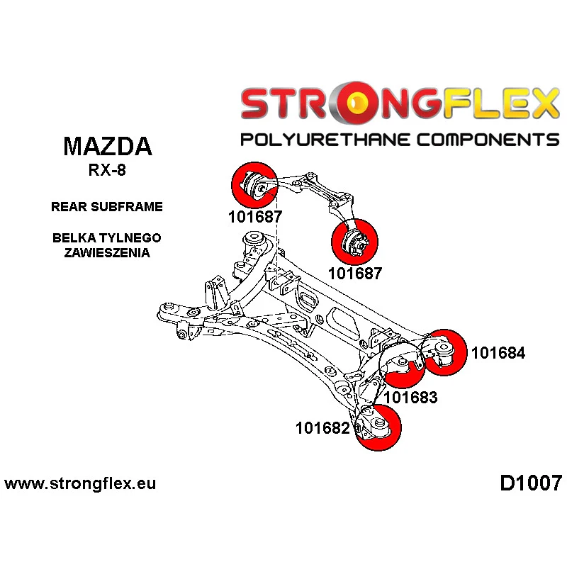 FULL SUSPENSION BUSH KIT ROAD MAZDA RX8 - Image 4