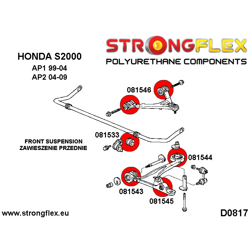 FULL SUSPENSION BUSH KIT S2000 AP1 - Image 3