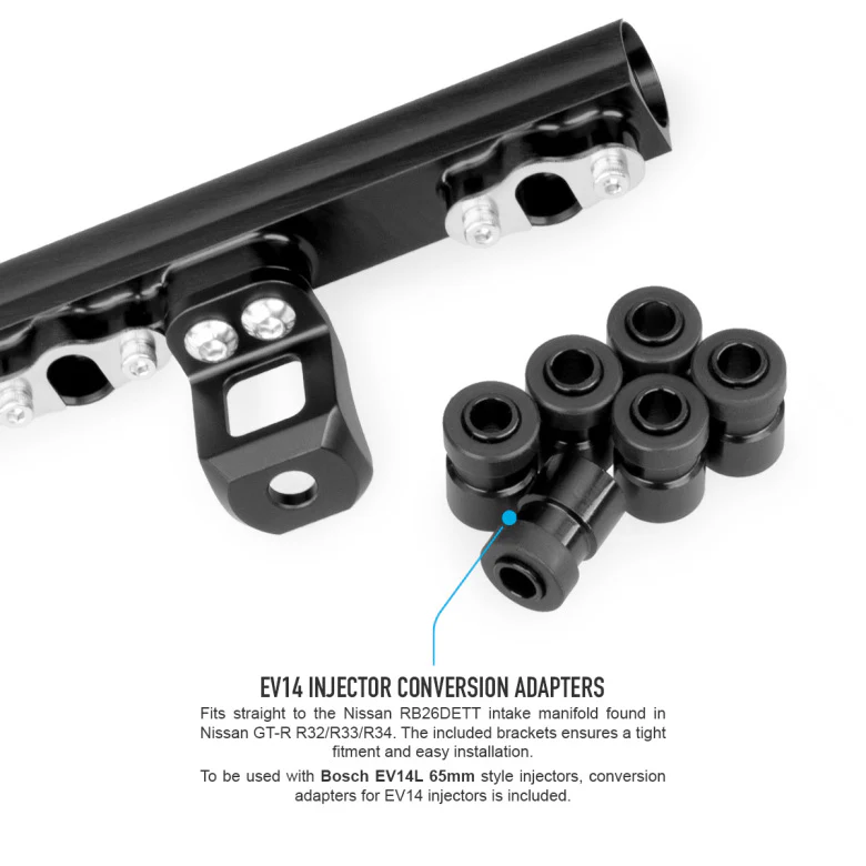 Nissan Skyline GTR RB26DET Fuel Rail (Including AN6 or AN8 Rail Fittings) - Image 4
