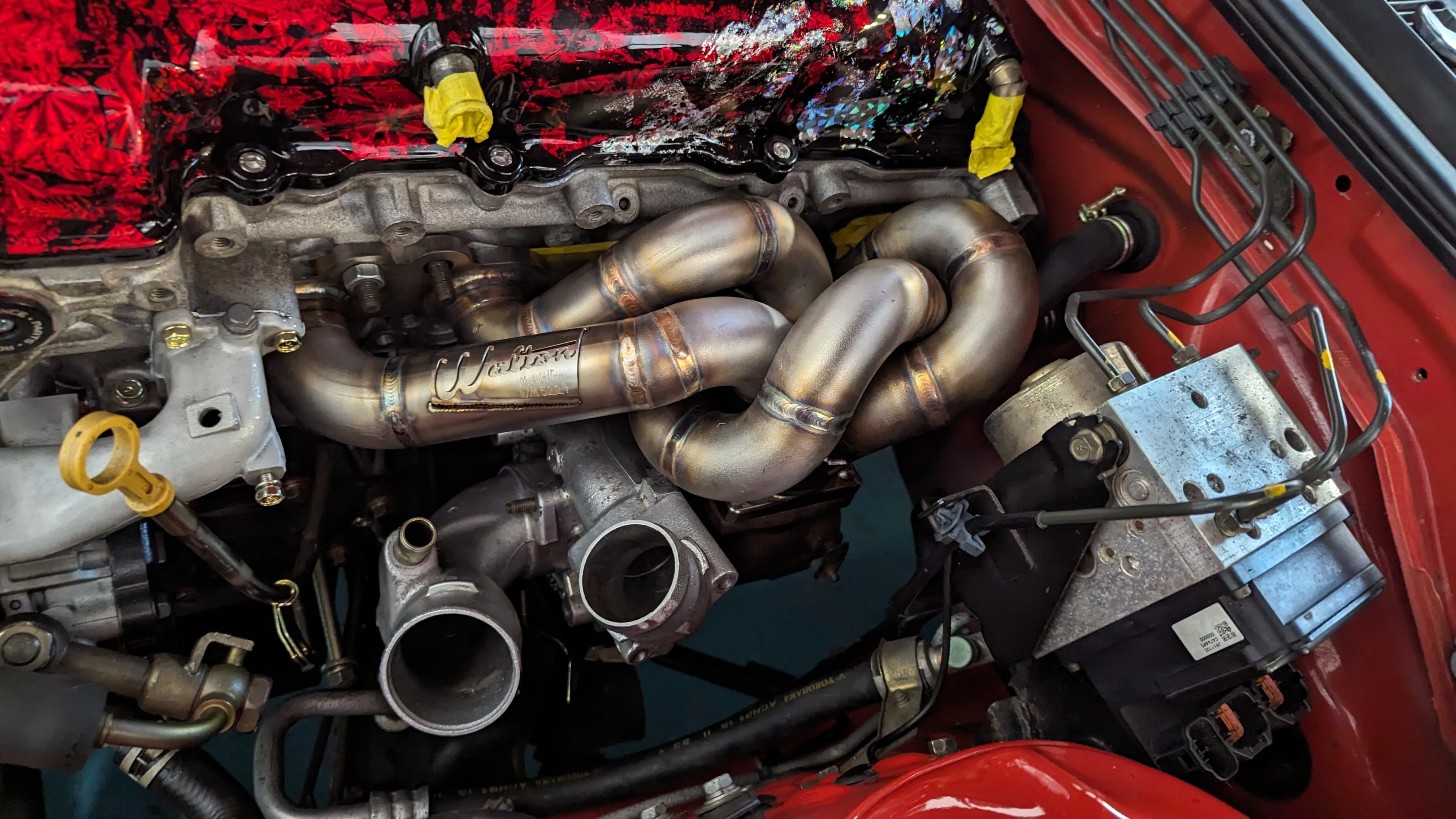 Walton Nissan SR20 OEM Bottom Mount Exhaust Manifold T25/28 *Clears ABS unit* - Image 3