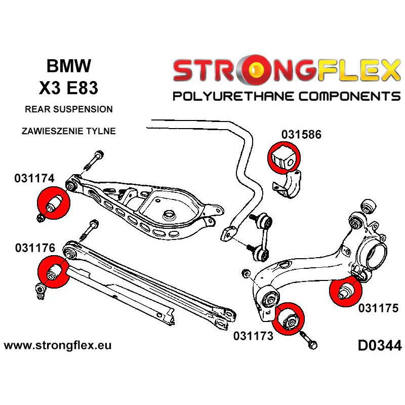 REAR ARM - OUTER BUSH E36/E46/Z4 SET OF 4 - Image 3