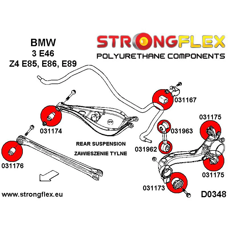 REAR ARM - OUTER BUSH E36/E46/Z4 SET OF 4 - Image 4