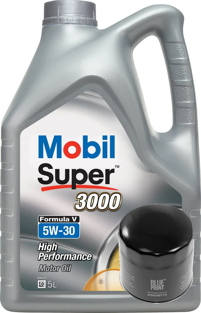 Silvia S14/15 Mobil 1 5W-30 Formula V Super 3000 Engine Oil & Filter Kit 5L (Blueprint Filter)