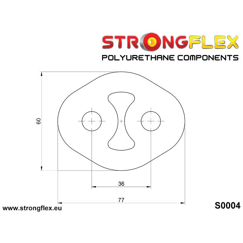 Strongflex polyurethane exhaust mount hanger 36mm - Image 2