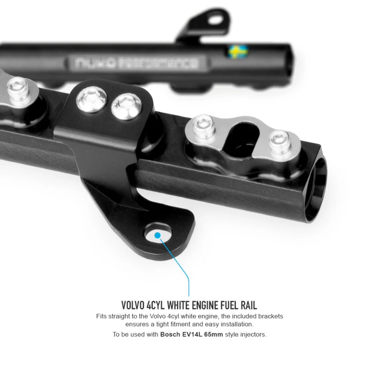Volvo S40 / V40 White Engine 4cyl Fuel Rail (Including AN6 or AN8 Rail Fittings) - Image 4